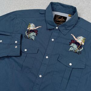 Howler Bros Gaucho Snap Shirt Mens Large 10 Year Anniversary Edition Poseidon